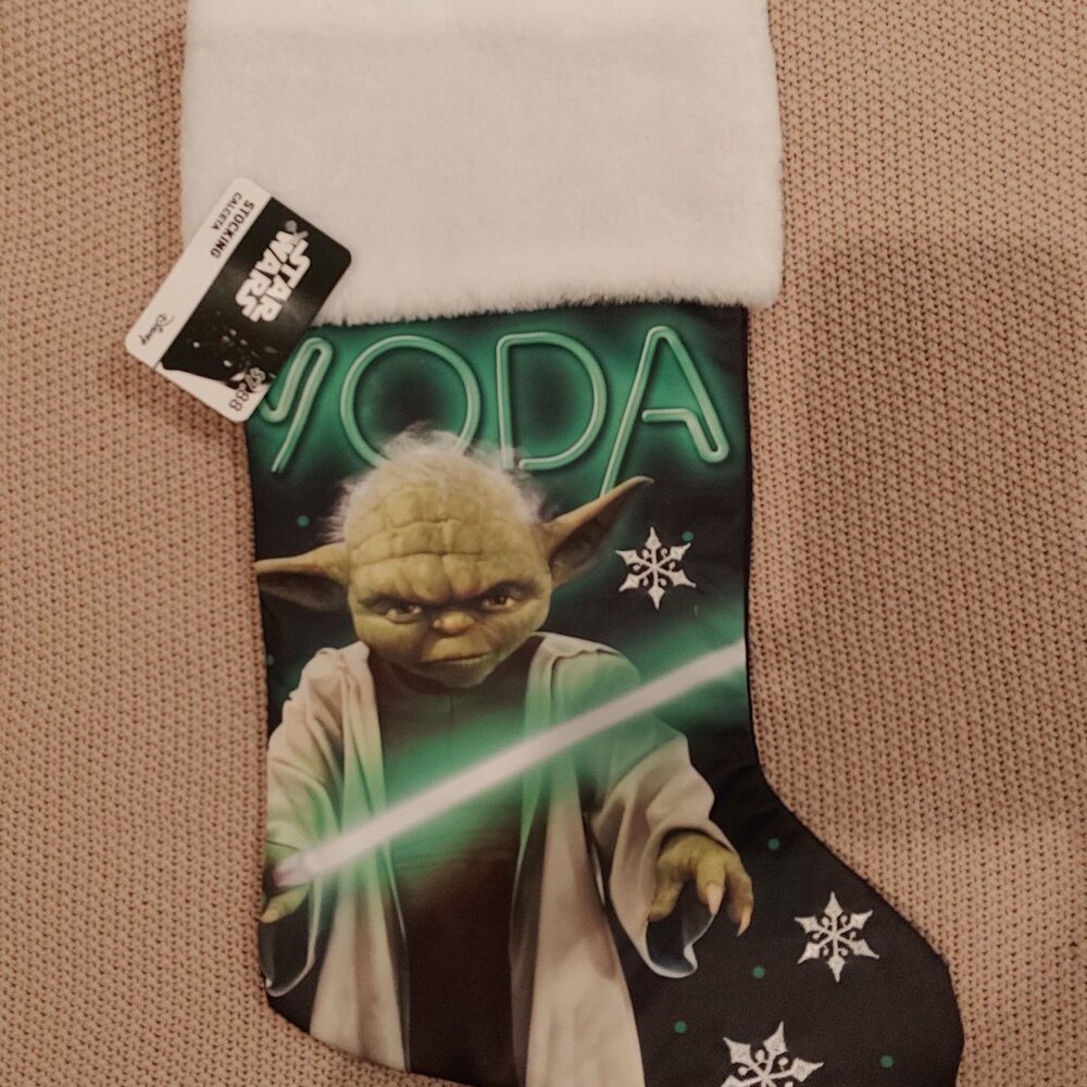 Disney YODA Holiday Stocking NWT